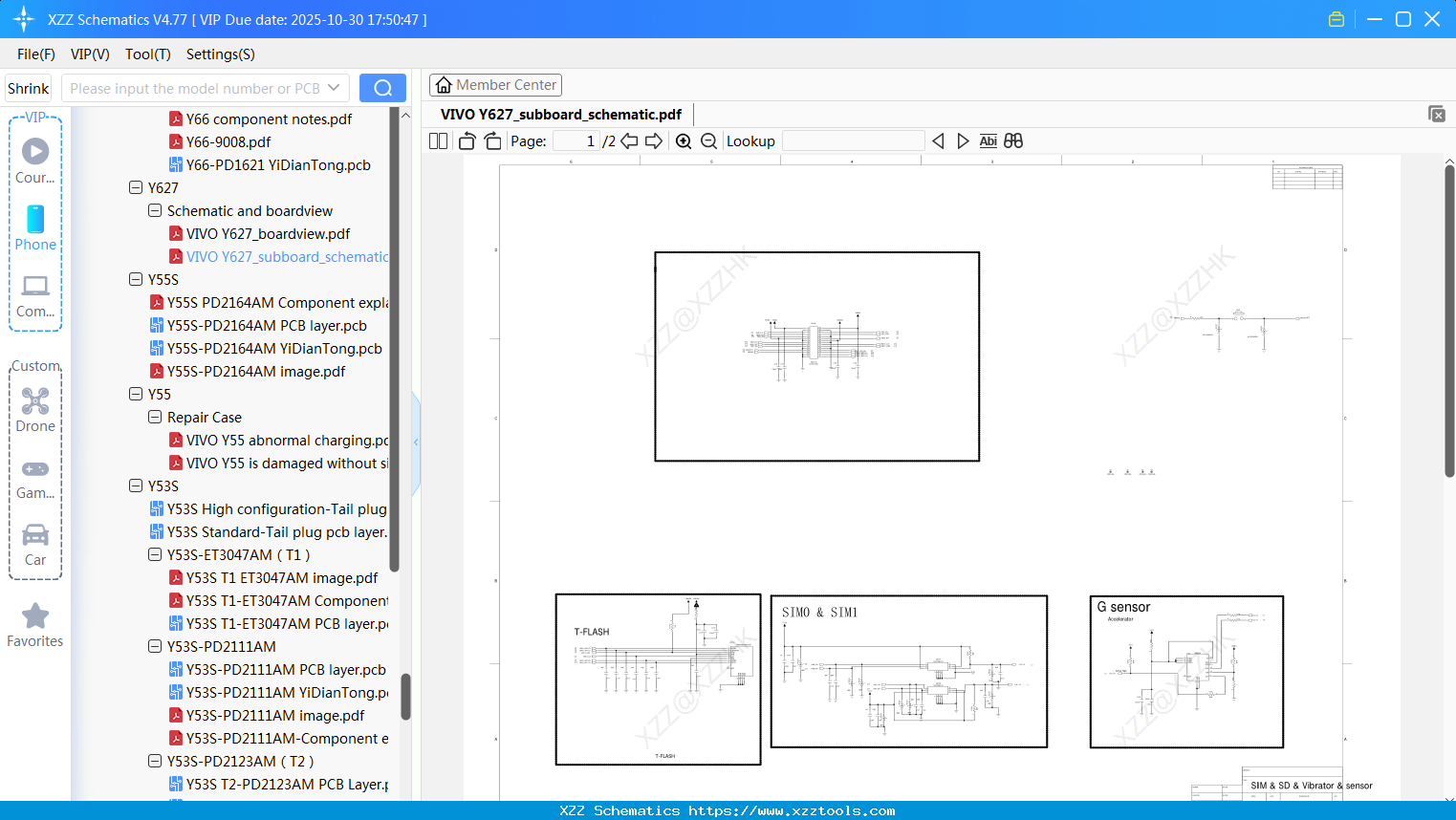 VIVO Y627_subboard_schematic